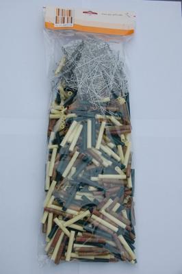 400 stuks hulzen en haken uitbreidingsset 412/413 crème / donkergroen / tropical