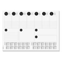 Sigel SI-HO506 Bureauonderlegger Weekly A3 + Kalender 24/25 Wit/Zwart - thumbnail