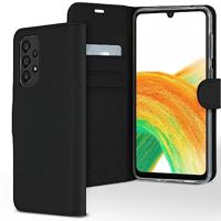 Accezz Wallet Case voor Samsung Galaxy A33 Telefoonhoesje Zwart - thumbnail