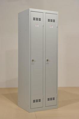 Industriële garderobekast propere industrie, 2 deuren, ft 180 x 60 cm, grijs