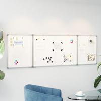VidaXL Whiteboard magnetisch inklapbaar 160x50x1,7 cm aluminium - thumbnail