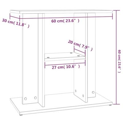 Aquariumstandaard 60x30x60 cm bewerkt hout sonoma eikenkleurig - thumbnail
