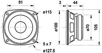 Visaton FR 10 - 8 Ohm 4 inch 10.16 cm Breedband-luidspreker 30 W 8 Ω