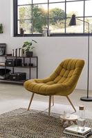 Artistiq Fauteuil 'Jurre' Velvet, kleur Geel - thumbnail