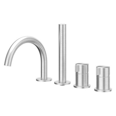 Badrandcombinatie IVY Tribe 4-gats Mengkraan Met Uittrekbare Handdouche Draaibare Uitloop Geborsteld RVS316 IVY
