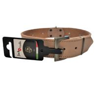 Jack and Vanilla Hondenhalsband - Leer - Naturel - 60 cm - thumbnail