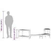 VidaXL Hottub omgeving half-rond bruin 272 x 120 x 55,5 cm - thumbnail