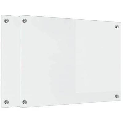 VidaXL Keuken achterwand 2 pcs doorzichtig 70 x 50 cm gehard glas VidaXL Keuken achterwand 2 pcs doorzichtig 70 x 50 cm gehard glas