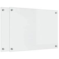 VidaXL Keuken achterwand 2 pcs doorzichtig 70 x 50 cm gehard glas - thumbnail
