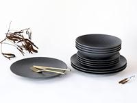 Creatable Serviesset Leisteen Black (12-delige bordenset) - thumbnail