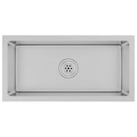 Gootsteen handgemaakt roestvrij staal - thumbnail