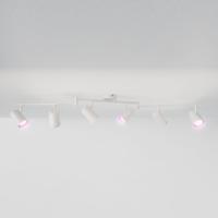 Riga - LED smart plafondlamp - 6 spots - 30 Watt 2400 Lumen - Draaibaar en kantelbaar - GU10 - RGBWW - Wifi + Bluetooth - Google Home, Amazon Alexa en Siri - Wit - Bestuurbaar via App en Stem - thumbnail