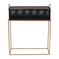 Plantenbak met gouden frame - 60x23x74cm - thumbnail