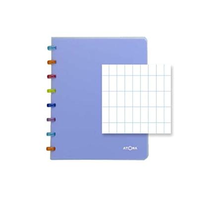 Atoma Tutti Frutti schrift, ft A5, 144 bladzijden, commercieel geruit, transparant blauw Atoma Tutti Frutti schrift, ft A5, 144 bladzijden, commercieel geruit, transparant blauw