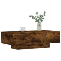 Salontafel 100x49,5x31 cm bewerkt hout gerookt eikenkleurig - thumbnail