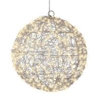 Lumineo Metalen LED Frame Bol 28 cm Zilver - thumbnail