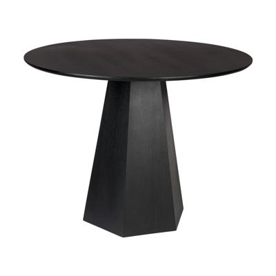 Zuiver Ronde Eettafel 'Pilar' Essenhout, 100cm, kleur Zwart Zuiver Ronde Eettafel 'Pilar' Essenhout, 100cm, kleur Zwart