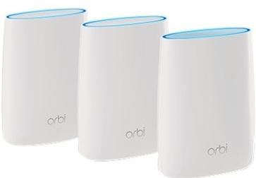 Orbi WiFi System RBK53S - Wifi-systeem (router, 2 verlengstukken) - tot 7500 vierkante voet - maas - GigE - 802.11a/b/g/n/ac - Tri-Band