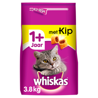Whiskas Adult 1+ met kip kattenvoer 3,8 kg - thumbnail