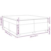 Boxspring met matras kunstleer grijs 200x200 cm - thumbnail