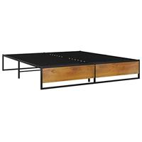 Bedframe metaal zwart 200x200 cm - thumbnail