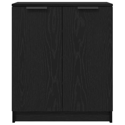 Schoenenkast met plank Zwart Eiken 59 x 35 x 70 cm Bewerkt hout