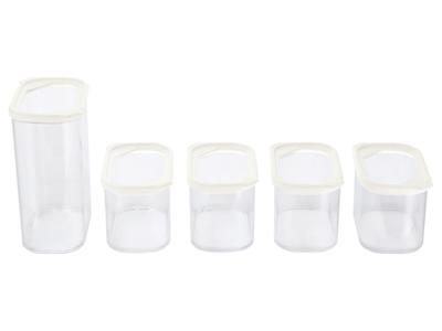 SILVERCREST Vershoudbakjes 5-delig (Set 2 maten/wit)