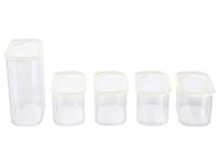 SILVERCREST Vershoudbakjes 5-delig (Set 2 maten/wit) - thumbnail