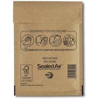 Mail Lite luchtkussenenveloppen, goud, A/000, 110 x 160 mm, doos van 200 stuks - thumbnail