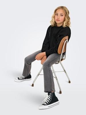 Kids ONLY winter jeansbroek meisjes - grijs - KogRoyal - flared fit - thumbnail