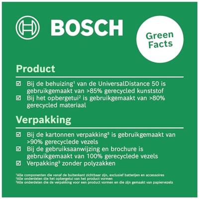 Bosch Home and Garden UniversalDistance 50 Laserafstandsmeter 50 m Bosch Home and Garden UniversalDistance 50 Laserafstandsmeter 50 m