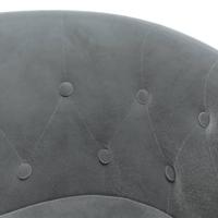 Kuipstoel fluweel donkergrijs - thumbnail