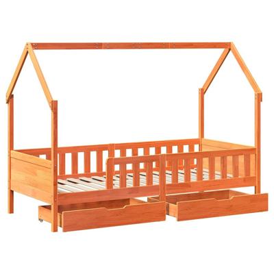 Kinderbedframe 90x200 cm massief grenenhout