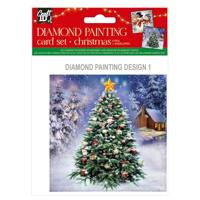 Grafix Maak je eigen kerst kaarten diamond painting, 2st. - thumbnail