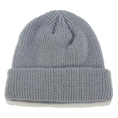 Effen kleuren korte winter brei Skullcap voor mannen/vrouwen maat: M (56-58cm) (grijs)