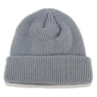 Effen kleuren korte winter brei Skullcap voor mannen/vrouwen maat: M (56-58cm) (grijs) - thumbnail