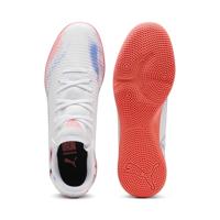 PUMA Future 8 Play Zaalvoetbalschoenen (IN) Wit Felrood Blauw - thumbnail