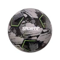 SportX Voetbal 22 cm 330-350 g Zwart/Grijs/Neon Groen - thumbnail