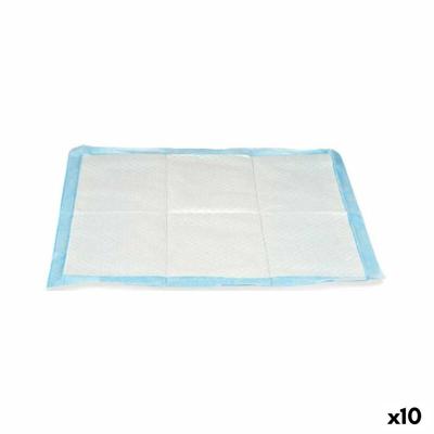 Zindelijkheidstraining-pads voor honden Mascow Blauw Wit Papier Polyethyleen 60 x 60 cm 18,5 x 6 x 35 cm (10 Stuks)