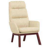 Relaxstoel stof crèmekleurig - thumbnail