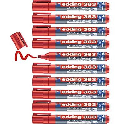 Whiteboardmarker edding 363 schuin 1-5mm rood | 10 stuks