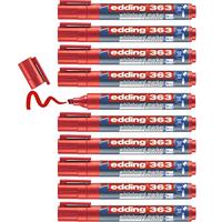 Whiteboardmarker edding 363 schuin 1-5mm rood | 10 stuks - thumbnail