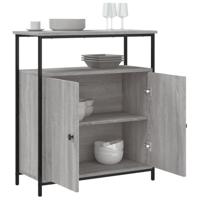 Dressoir 70x30x80 cm bewerkt hout grijs sonoma - thumbnail