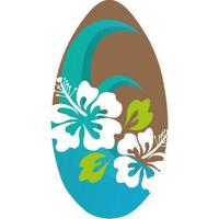 SportX skimboard flower blauw/bruin 100 cm - thumbnail