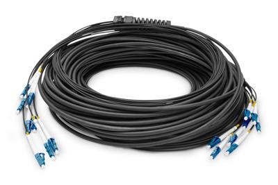 Digitus DK-2A338UE50BK-BBB Glasvezel Optische vezel Aansluitkabel 150 m Zwart [8x LC-/UPC-stekker - 8x LC-/UPC-stekker] 9/125 µ Singlemode OS2