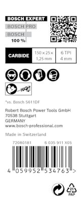 Bosch Accessoires Expert 'Window Demolition' S 956 DHM reciprozaagblad 10-delig - 1 stuk(s) - 2608900386 - thumbnail