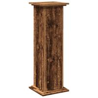 Sokkel met opbergruimte 31x30x90 cm bewerkt hout oud houtkleur - thumbnail