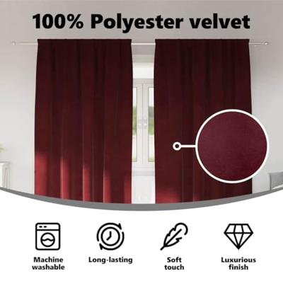 VidaXL Verduisterende gordijnen 2 pcs wijnrood 140 x 245 cm fluweel VidaXL Verduisterende gordijnen 2 pcs wijnrood 140 x 245 cm fluweel