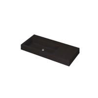 INK Momento Wastafel Quartz Wasbak Links Zonder Kraangat - 1000x450x90 mm - Quartz Zwart - thumbnail