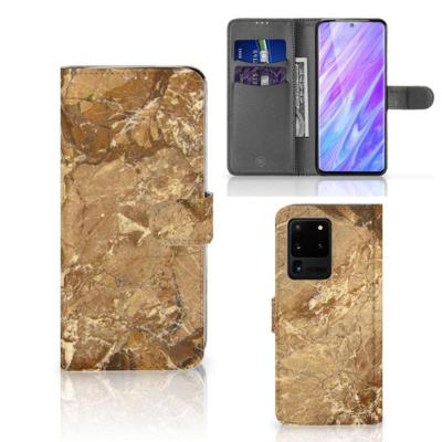 Samsung Galaxy S20 Ultra | Bookcase | Marmer Creme Samsung Galaxy S20 Ultra | Bookcase | Marmer Creme